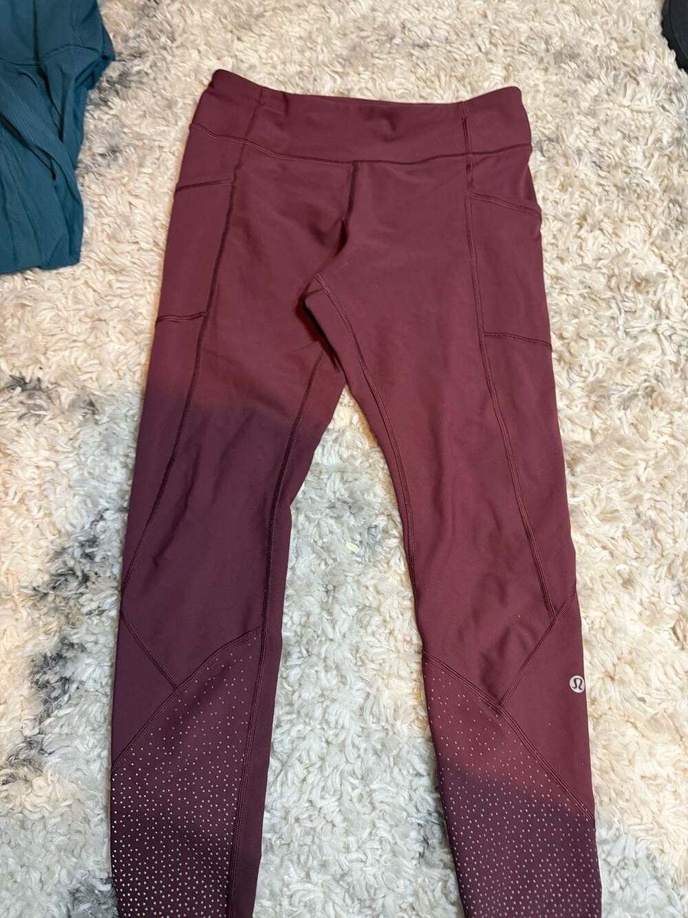 Lululemon Tight Stuff Tight II 25" Reflective Leggings Redwood Size 8